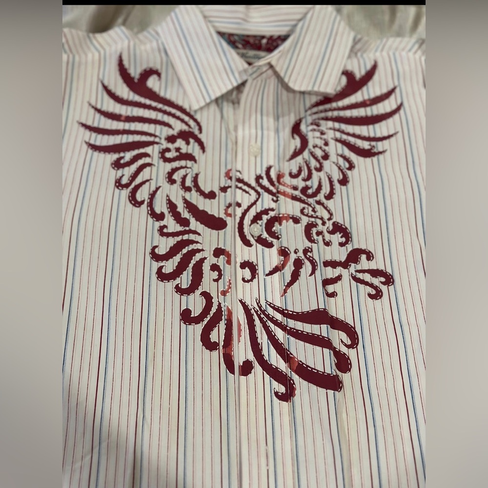 Rare Vintage Men’s XL Casual eagle print button down shirt cowboy